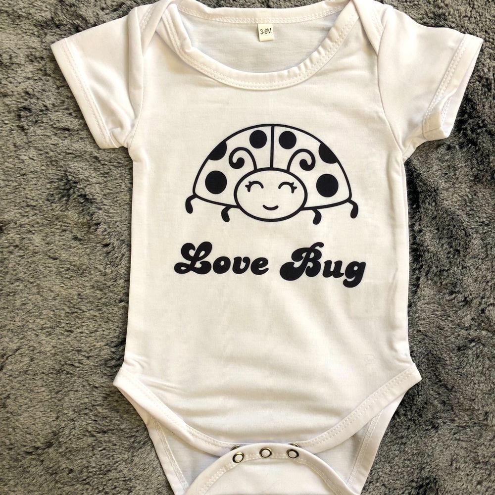 “Love Bug” cute handmade baby onesie!